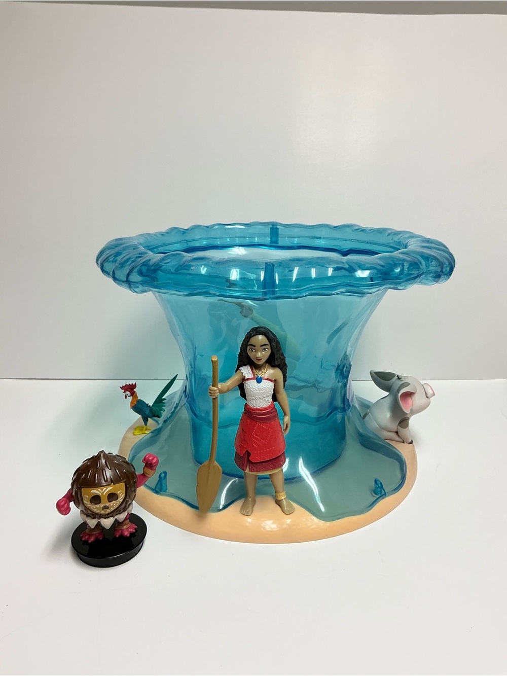 Disney Moana 2 Cinema Popcorn Bucket with Drink Cup Kakamora Figure Topper
